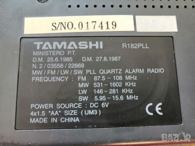 Радиоприемник TAMASHI R182PLL, снимка 6 - Радиокасетофони, транзистори - 45707016