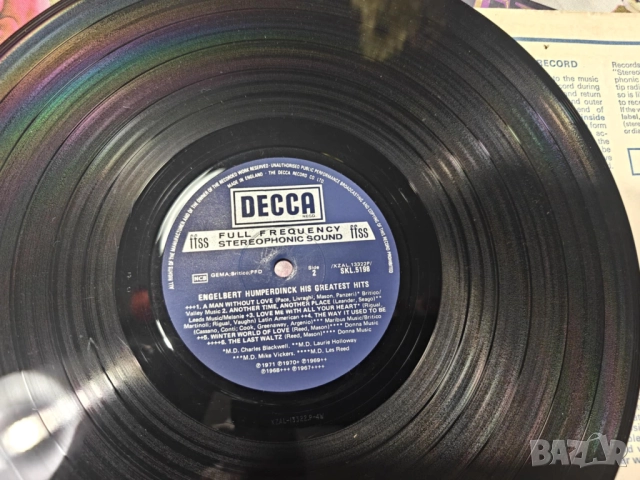 ENGELBERT HUMPERDINCK-His Greatest Hits, английско издание, снимка 8 - Грамофонни плочи - 52306696