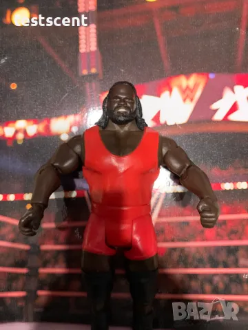 Екшън фигура WWE Mark Henry Марк Хенри WSM figure играчка Mattel Red, снимка 3 - Колекции - 48939001