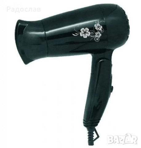 Сешоар Rosberg, 1200W, Черен/Бял, Сгъваема дръжка., снимка 5 - Сешоари - 52102211