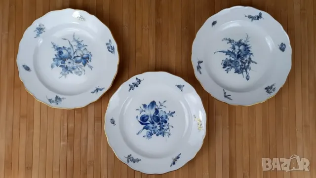 Три стари дълбоки чинии Meissen