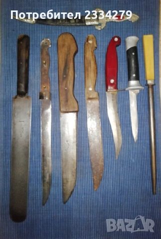Стари ножове, различни, масап стар. 