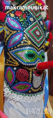 Кукерска маска, гугла, нова, Новодел, уникат, ръчна изработка , снимка 2 - Декорация за дома - 46988271