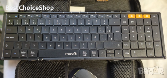 Комплект сгъваема безжична клавиатура и мишка ProtoArc XKM01, снимка 2 - Клавиатури и мишки - 53627290
