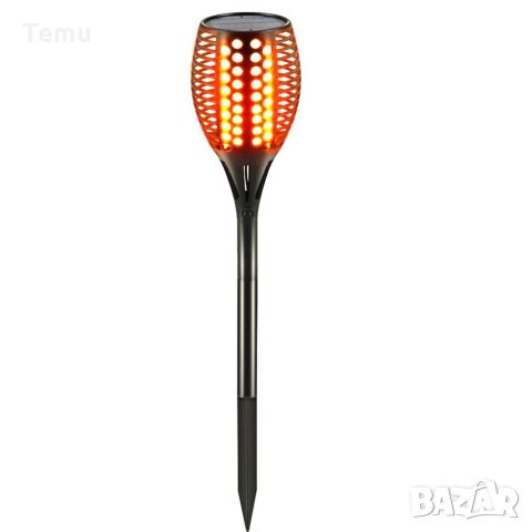 Соларна LED лампа имитираща огън със светлинен сензор / Вариант 1: 7 х 51 см /Материал: Пластмаса; Ц, снимка 5 - Други стоки за дома - 45582385
