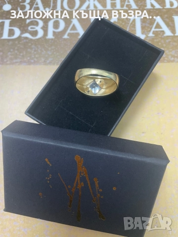 Златен Пръстен - 14 Карата, снимка 3 - Пръстени - 52833510