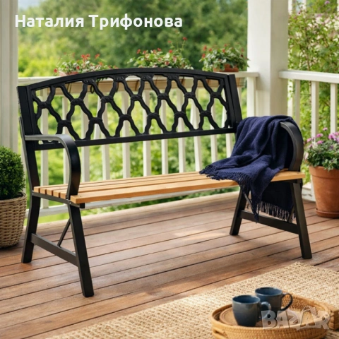 Елегантна градинска пейка – стил и комфорт за вашата градина, снимка 3 - Градински мебели, декорация  - 54169657