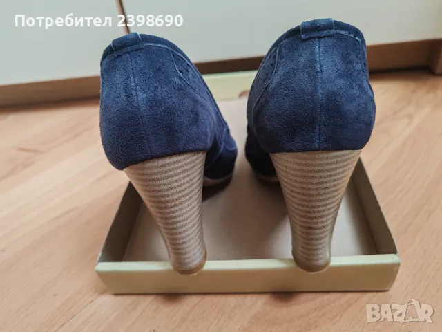 Дамски обувки от естествен велур, снимка 4 - Дамски обувки на ток - 49632344