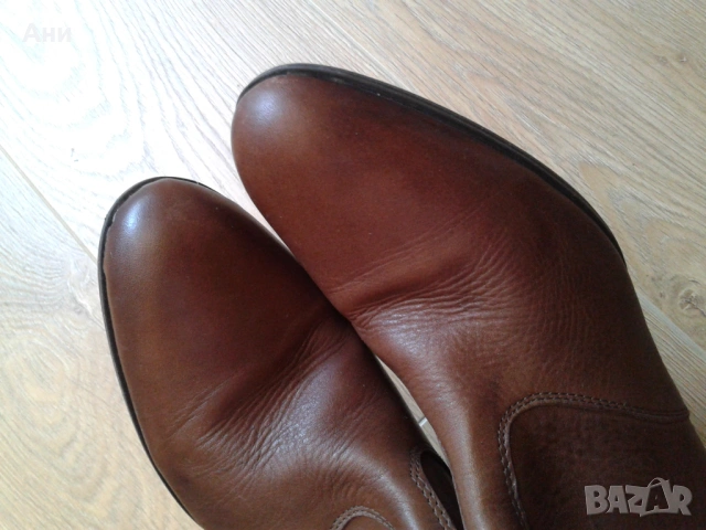 Кафяви ботуши естественна кожа., снимка 2 - Дамски ботуши - 53640425