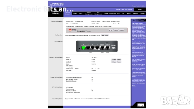 Рутер Linksys RV042, Dual WAN & VPN, снимка 3 - Рутери - 51825008