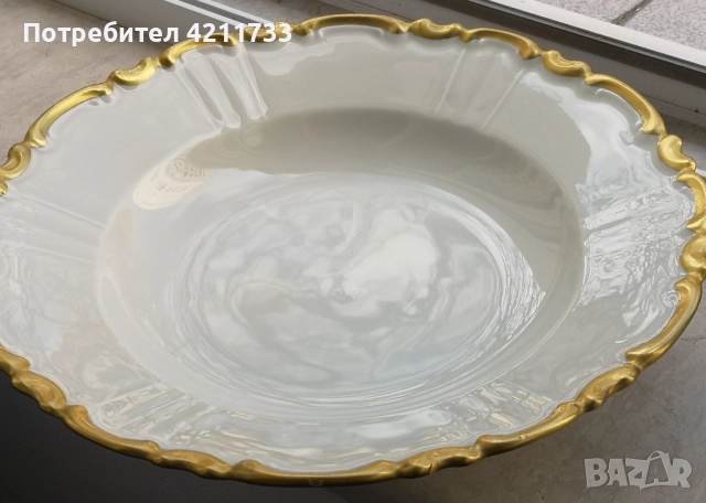 6 дълбоки чении с позлата скъп изискан сервиз НОВО, снимка 6 - Сервизи - 52884229