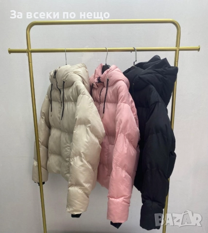 Дамско Зимно Яке - Розово, Черно Или Светло Бежово Код S13, снимка 2 - Якета - 52393544
