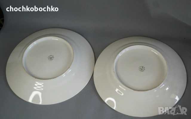 2 Стари порцеланови чинии Български Порцелан Изида Кашмир, снимка 2 - Други ценни предмети - 53826277