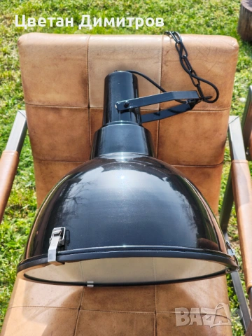 Комплект от две ОГРОМНИ холандски индустриални висящи лампи , снимка 8 - Полилеи - 54181145