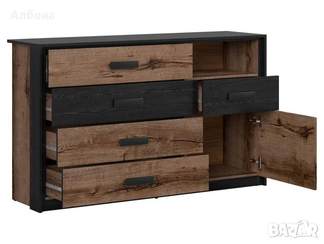 Скрин Kassel – Манастирски дъб / Черен дъб, снимка 3 - Скринове - 53872005