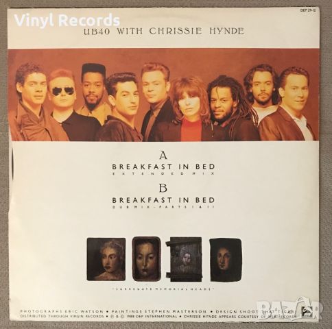 UB40 & Chrissie Hynde – Breakfast In Bed (Extended Mix) Vinyl, 12", 45 RPM, Single, снимка 2 - Грамофонни плочи - 46009560