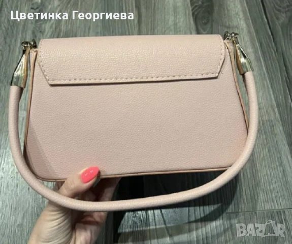 Малка дамска кожена чанта с тик-так закопчаване, снимка 6 - Чанти - 54007999