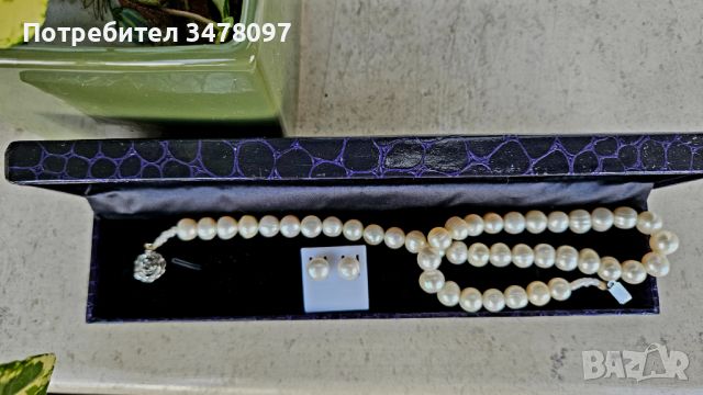 Луксозен комплект - естествени перли, снимка 1 - Бижутерийни комплекти - 46246740