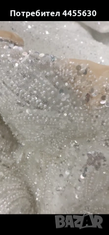 Луксозна булчинска рокля с перли и камъни – принцеса модел, снимка 8 - Рокли - 53962337