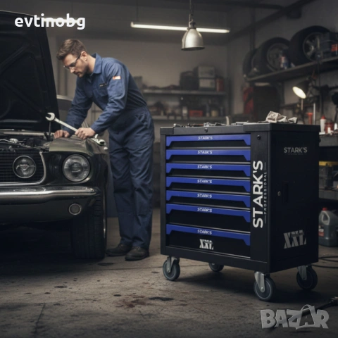 Професионална количка с инструменти 258 части – пълен набор за автосервизи и майстори