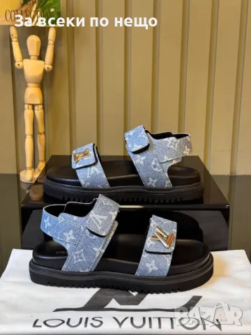 Louis Vuitton Дамски Сандали Луис Витон - 3 Налични Цвята Код E277, снимка 8 - Сандали - 50415445