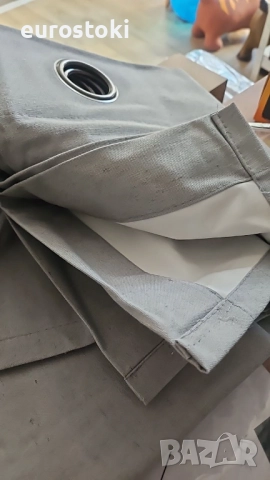 Treatmentex непрозрачни завеси с ефект на лен, термо завеса с капси, затъмняваща, сива, топлоизолаци, снимка 8 - Пердета и завеси - 52297033