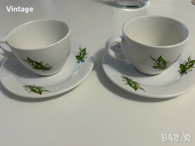 Красив белоснежен порцеланов сервиз с момини сълзи , снимка 5 - Сервизи - 53988972