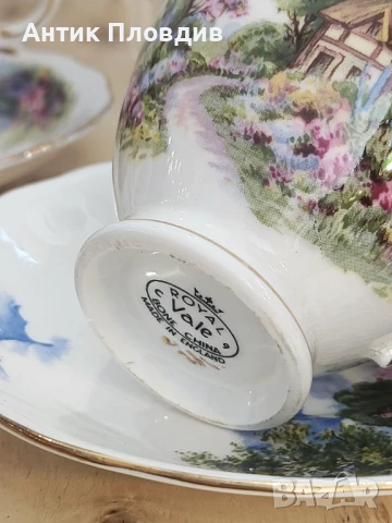 Чаен сервиз Royal Vale с английски пейзажи за 6 души, снимка 5 - Сервизи - 50780007