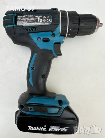 Makita DHP482 - Акумулаторен ударен винтоверт 18V 2.0Ah, снимка 2 - Винтоверти - 54195466