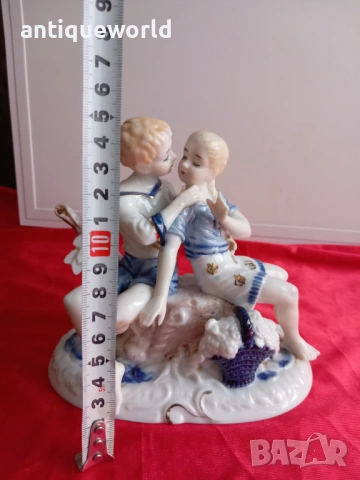 Carl Scheidig GRAFENTAL ,Порцеланова Статуетка,Композиция Момиче и Момче, снимка 8 - Антикварни и старинни предмети - 53040483