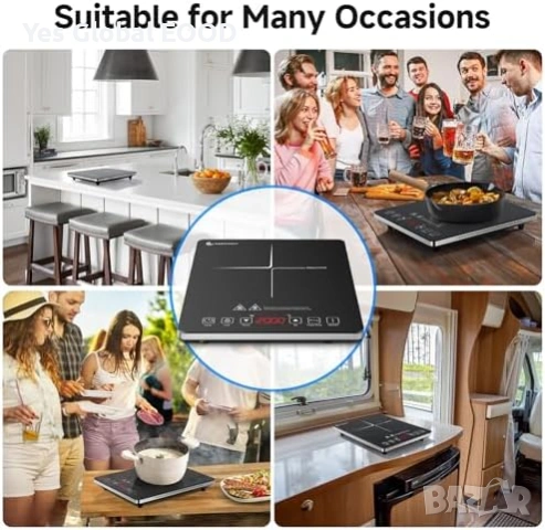 AMZCHEF Индукционен котлон 2000W 20 нива, снимка 6 - Котлони - 53735713