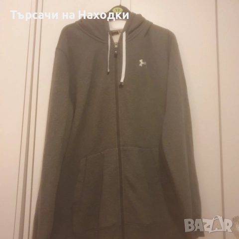 Under Armour Мъжки суичър с Качулка и Пълен Цип - Размер XL - Добро Състояние