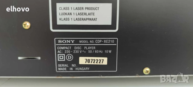 CD player SONY CDP-XE210, снимка 7 - Аудиосистеми - 50638962