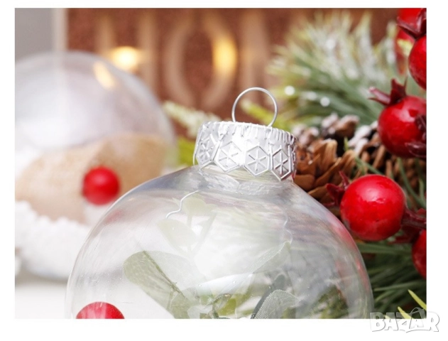 Комплект прозрачни коледни топки за украса - 16 броя в комплект, снимка 9 - Други стоки за дома - 52087153