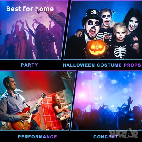 CREPUSCOLO LED очила, LED очила с козирка със 7 цвята и 5 режима, светещи, снимка 6 - Друга електроника - 53707038