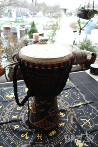 Африканска тарамбука (Djembe), снимка 12 - Антикварни и старинни предмети - 53480254