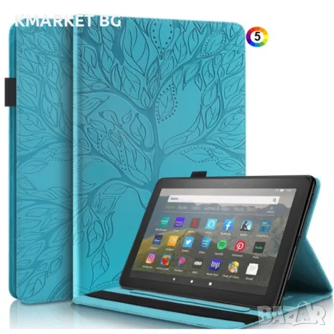 Amazon Kindle Fire HD 10 2023 Кожен Калъф и Протектор, снимка 5 - Калъфи, кейсове - 46977569