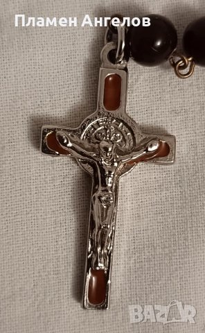 Медальон, висулка, Кръст с мъниста, снимка 3 - Колиета, медальони, синджири - 52576572