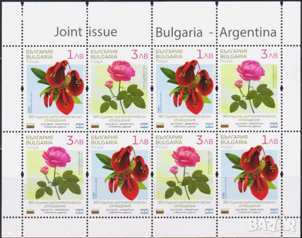 Чисти марки Георги Раковски Институт по въздушен транспорт Цветя  2021 от България, снимка 11 - Филателия - 54075383