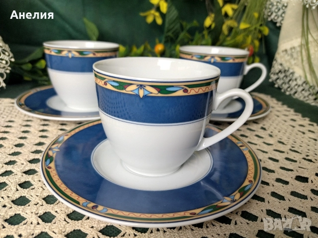 Winterling Bavaria дебел кобалтов кант, снимка 13 - Чинии - 52611706