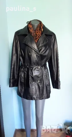 Два различни броя / Дамско двуредно яке / манто с вата, от естествена кожа , снимка 2 - Якета - 50335503