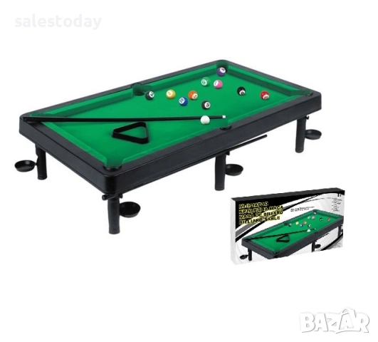 Билярд за деца, 63см, Пластмасова билярдна маса+ 11 цветни билярдни топки