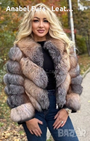 Дамско палто от естествен косъм и естествена кожа, снимка 17 - Якета - 34455047