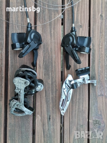 К-т команди, преден и заден дерайльор Shimano 3x8 ск