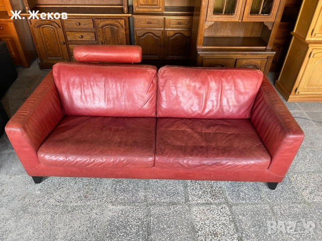 Кожен диван, снимка 2 - Дивани и мека мебел - 52841366