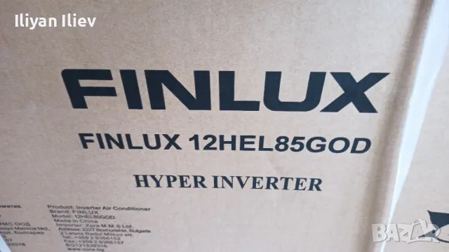 Климатик Finlux 12hel85god , снимка 1 - Климатици - 48211256