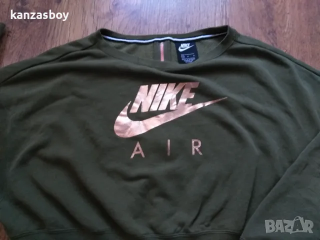 NIKE Air Cropped Zip back Sweatshirt Green - страхотна дамска блуза М, снимка 3 - Блузи с дълъг ръкав и пуловери - 48838648