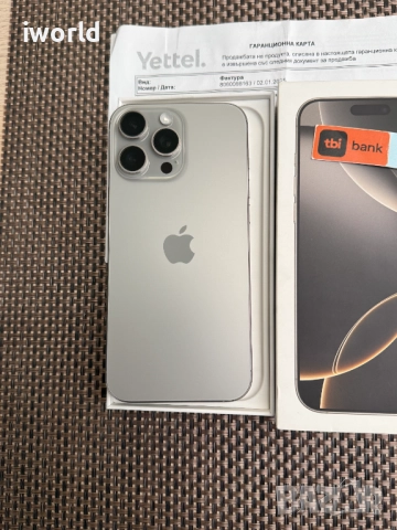 36М ГАРАНЦИЯ❗️100% Бат.❗️iPhone 16 Pro MAX❗️ Лизинг от 76лв/м Natural Titanium 256GB❗️, снимка 5 - Apple iPhone - 52376133