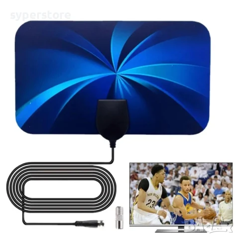 Антена за телевизор Digital One SP01086, цифрова, плоска, за ефирна телевизия, с вграден усилвател, снимка 2 - Приемници и антени - 50467137