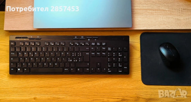 Amazon Basics безжичен комплект клавиатура + мишка (Full-Size), QWERTY, снимка 7 - Клавиатури и мишки - 53655016